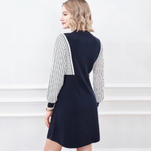 Vroege herfst kleine omgekeerde kraag gebreide half vest