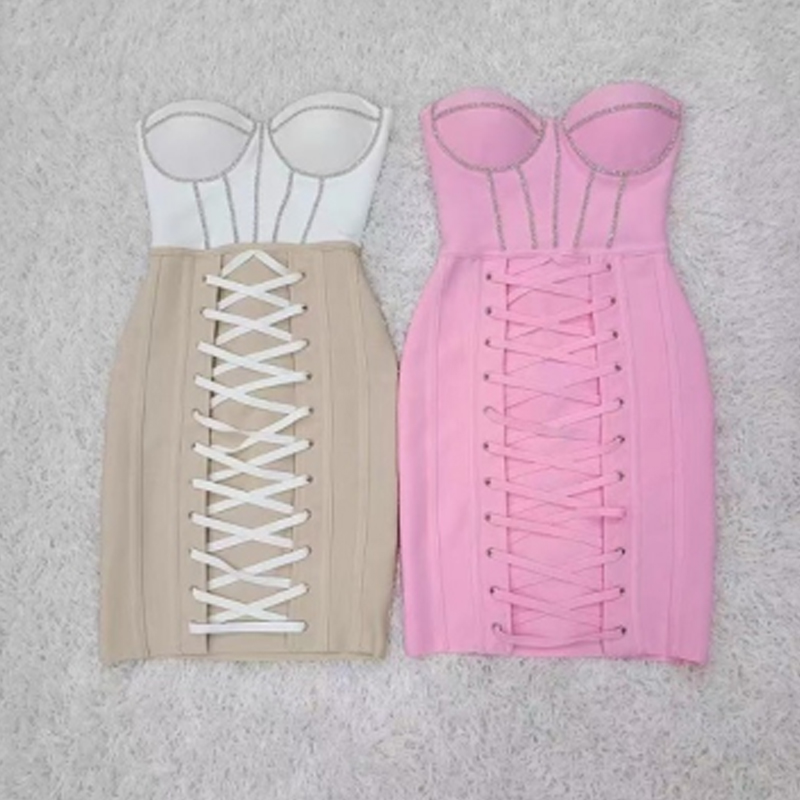 Boor heup wrap bandage jurk