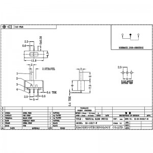 Schuifschakelaar SS12E17 Elektrische verwarming Schuifschakelaar Bend voet 2-Positie 3-Pin Toggle Switch