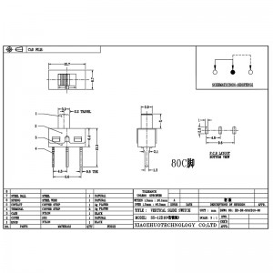 Slide Switch SS12D10 Elektronisch speelgoed Glijdende schakelaar 2-Positie 3-pin single-Stage Band Switch
