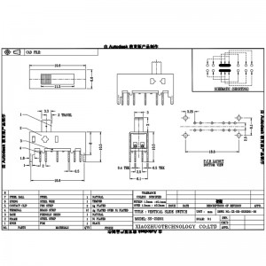 Slide Switch SS25D01 Double-Rij 12-Pin schuifschakelaar elektronisch product micro verticale schuifschakelaar