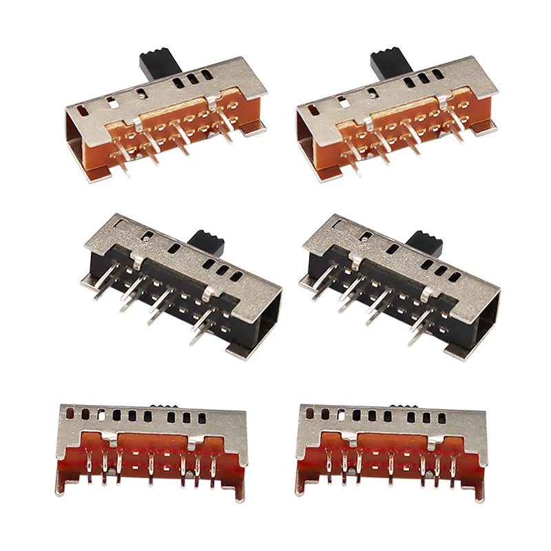 Slide Switch SS23H06, dubbel-Rij 8-Pin verticale schuifschakelaar, verticale schuifschakelaar voor elektrische deken elektrische verwarming