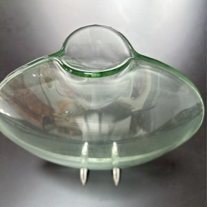 Zhongtai roestvrijstalen vissen mondvorm gebogen rond hoog-Transparantie vaas met metaalbasis van 23 cm voor bloemarrangement